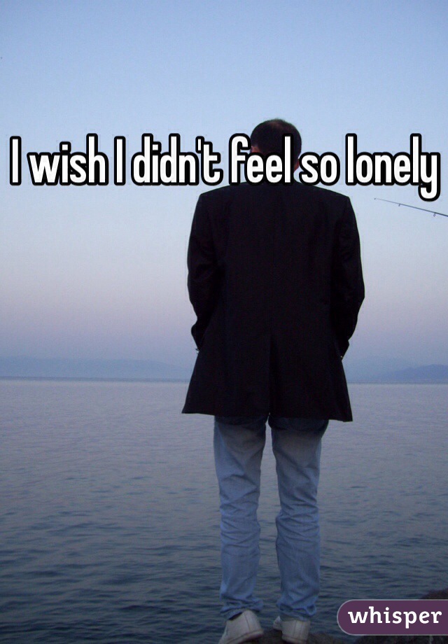 I wish I didn't feel so lonely 