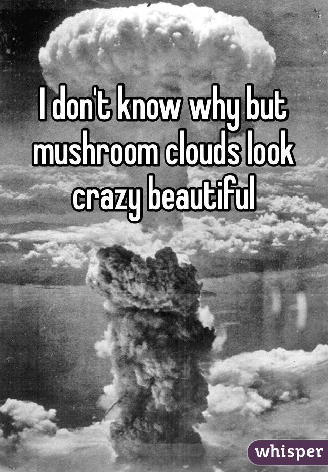 I don't know why but mushroom clouds look crazy beautiful