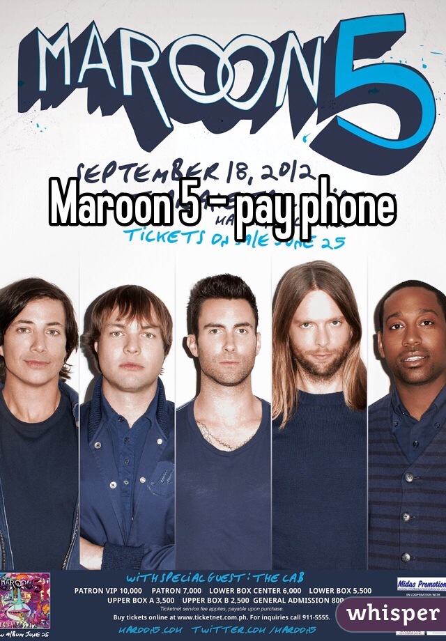 Maroon 5 - pay phone 