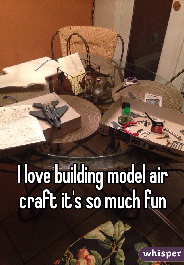 I love building model air craft it's so much fun 