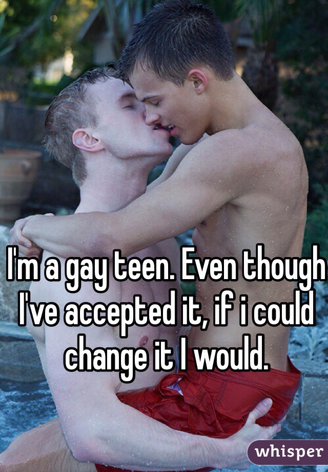I'm a gay teen. Even though I've accepted it, if i could change it I would.