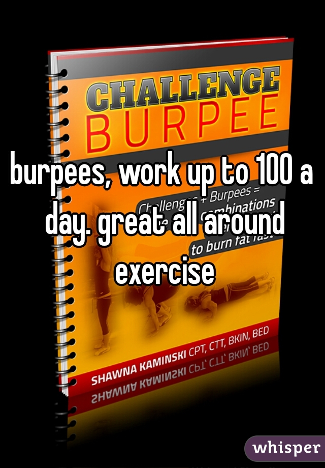 burpees, work up to 100 a day. great all around exercise