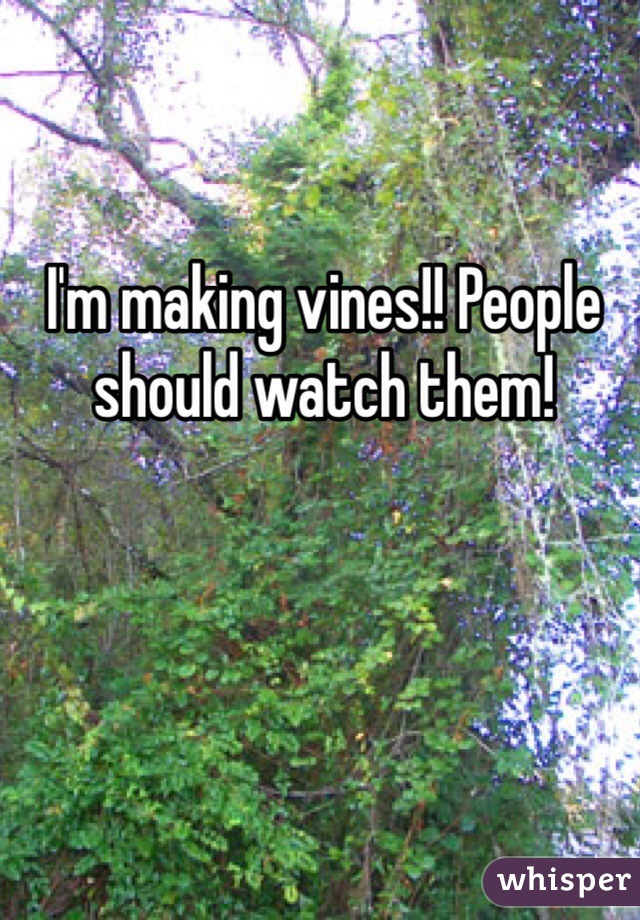 I'm making vines!! People should watch them! 