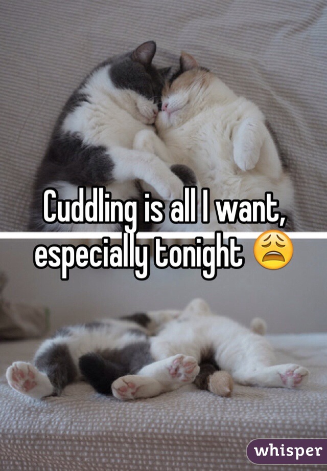 Cuddling is all I want, especially tonight 😩