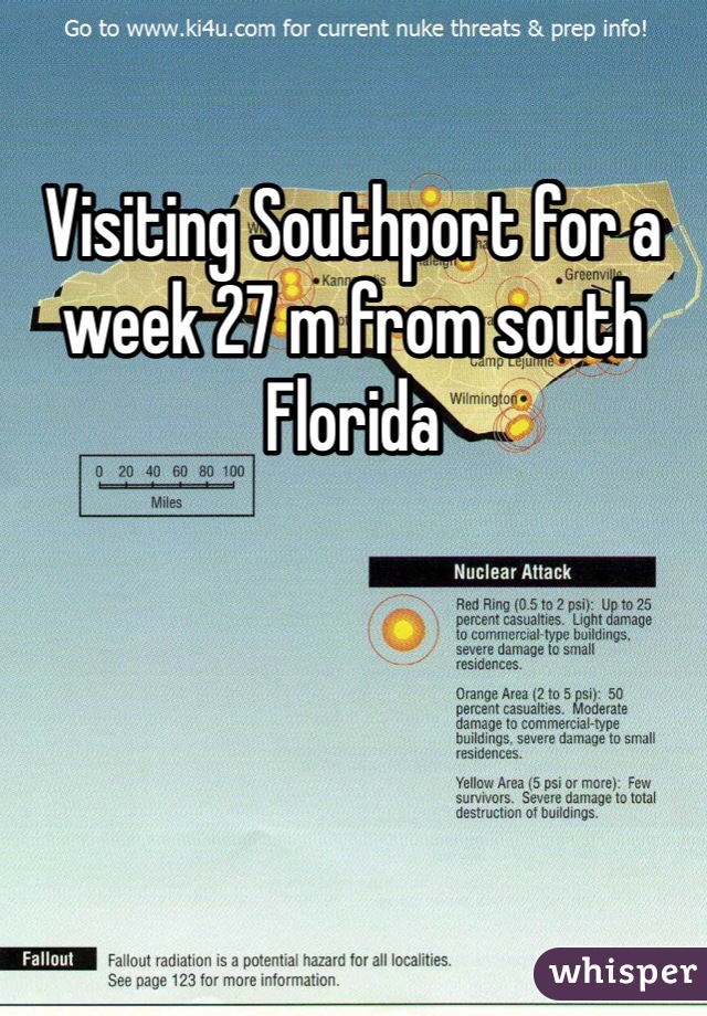 Visiting Southport for a week 27 m from south Florida