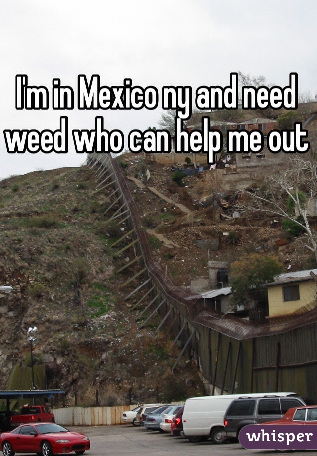 I'm in Mexico ny and need weed who can help me out 