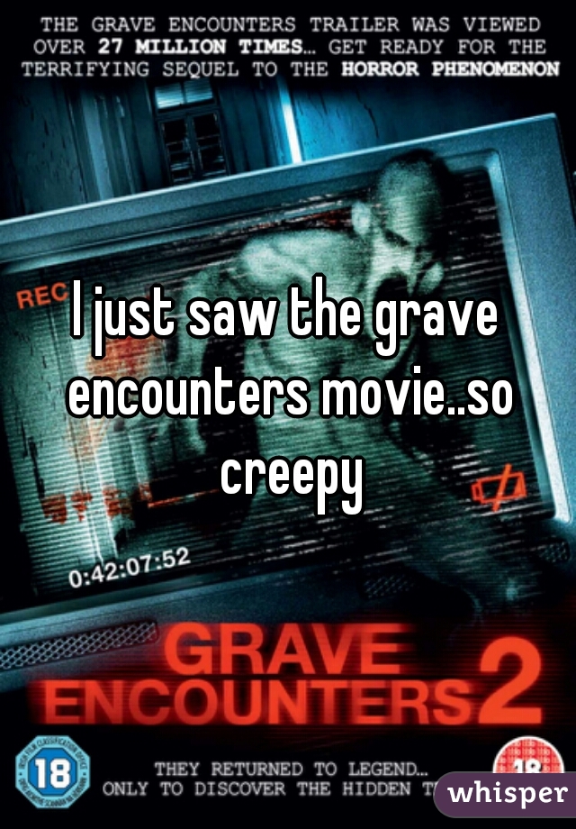 I just saw the grave encounters movie..so creepy