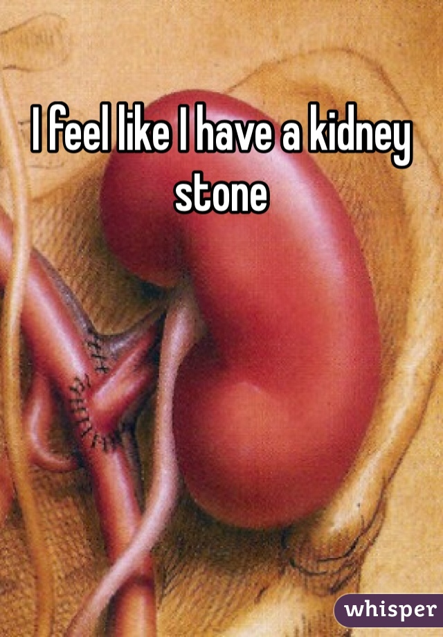 I feel like I have a kidney stone