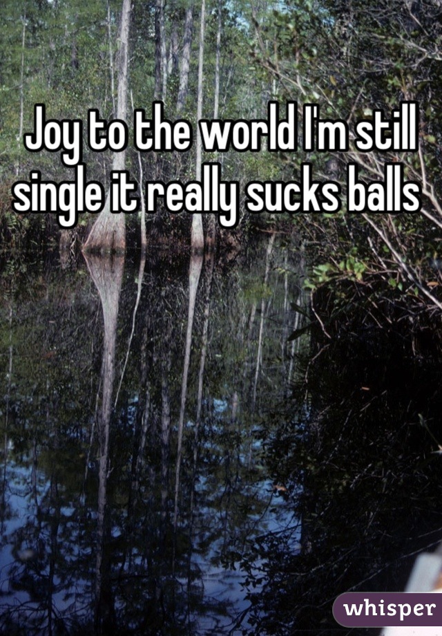 Joy to the world I'm still single it really sucks balls 