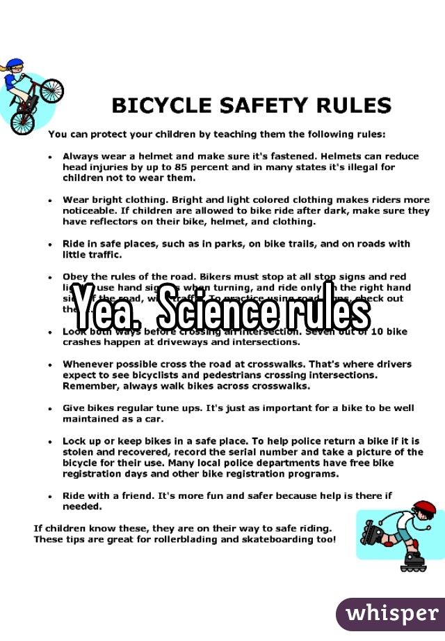 Yea.  Science rules