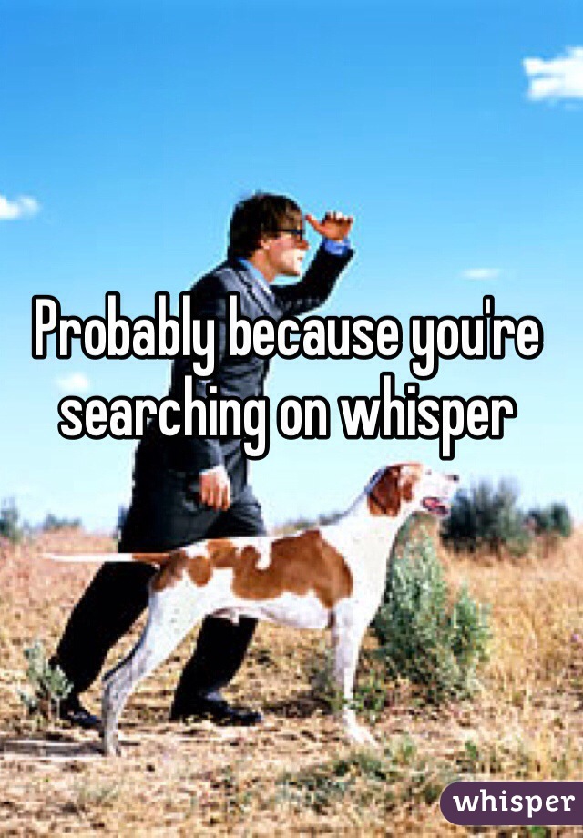 Probably because you're searching on whisper