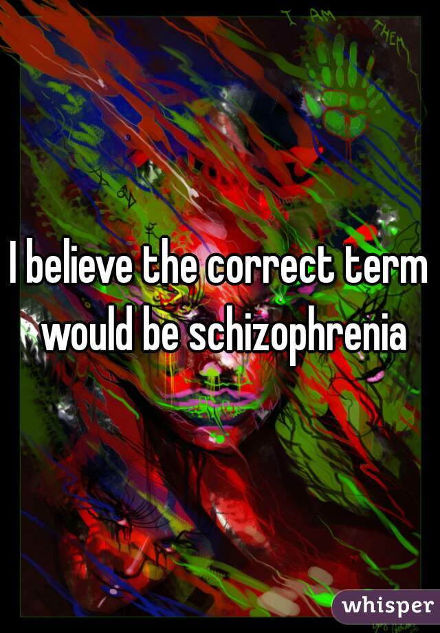 I believe the correct term would be schizophrenia