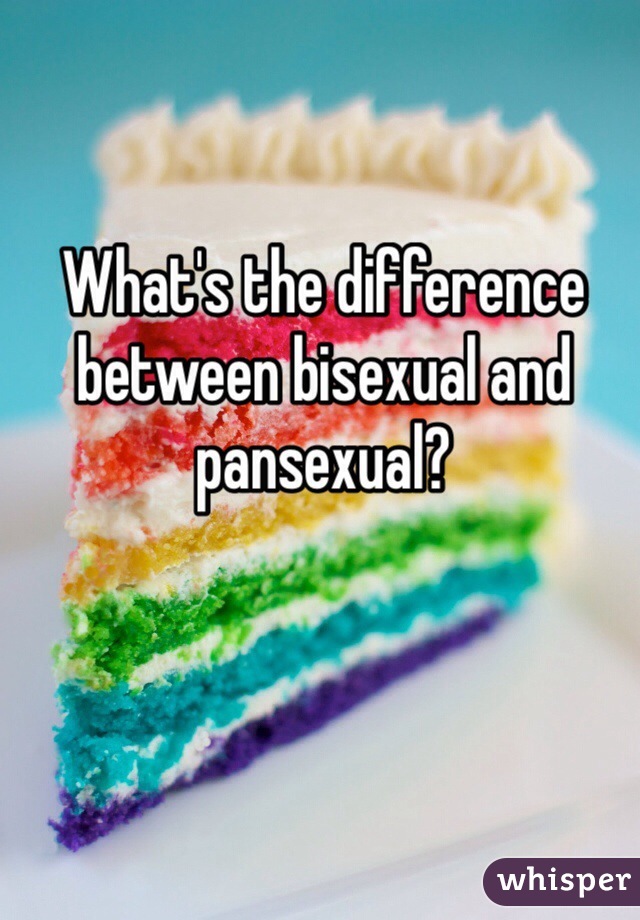 What's the difference between bisexual and pansexual? 