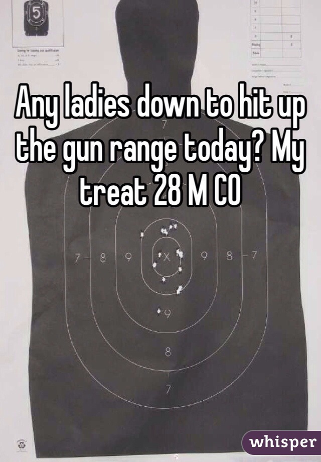 Any ladies down to hit up the gun range today? My treat 28 M CO