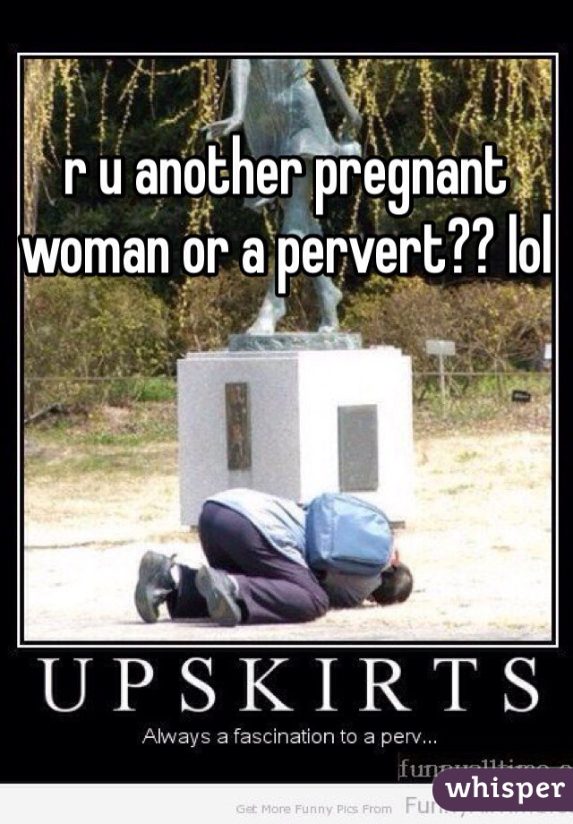 r u another pregnant woman or a pervert?? lol