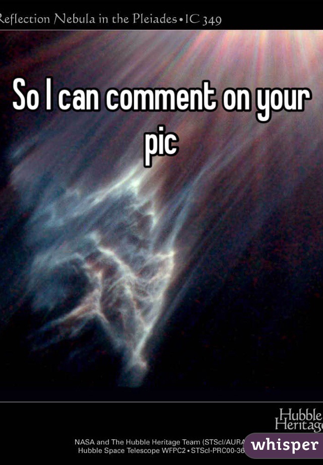 So I can comment on your pic