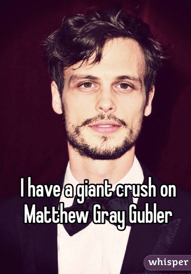 I have a giant crush on Matthew Gray Gubler 
