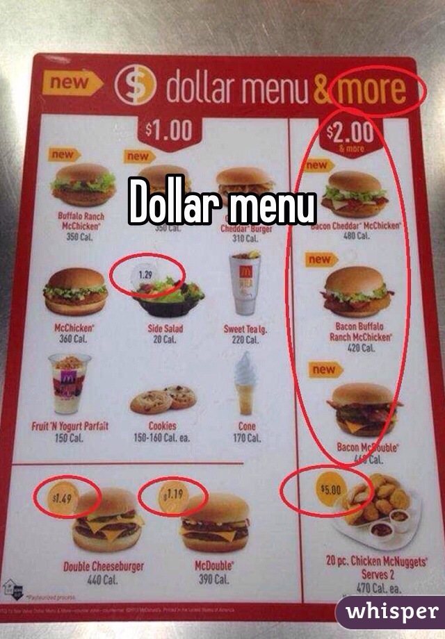 Dollar menu 