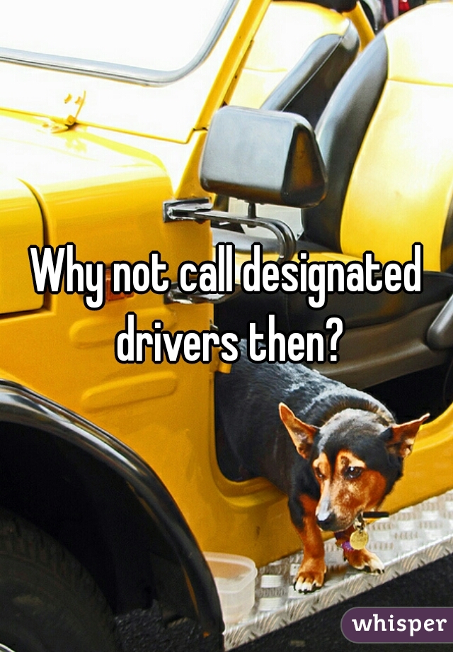 Why not call designated drivers then?