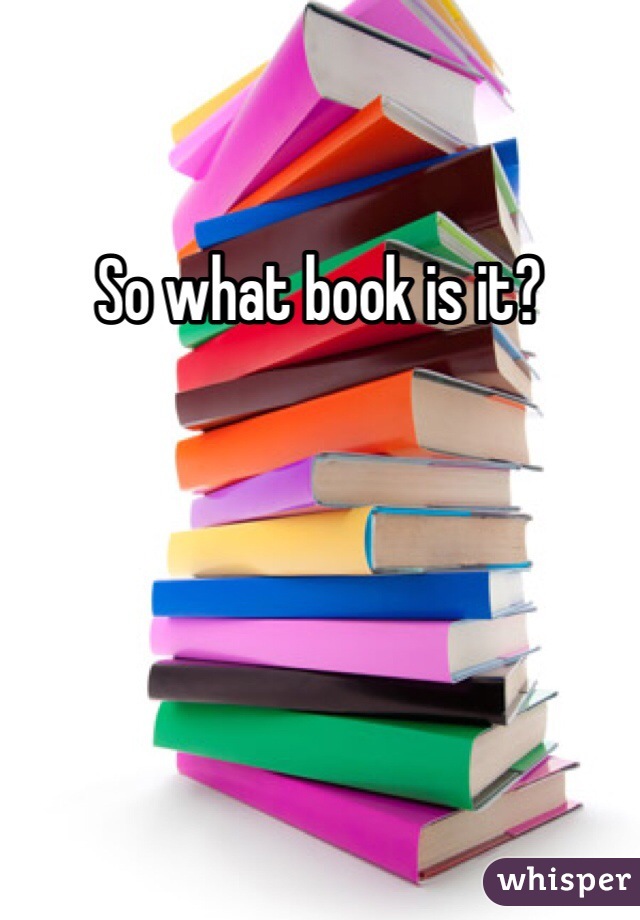 So what book is it?