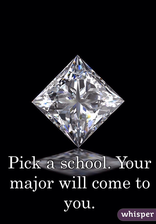 Pick a school. Your major will come to you. 