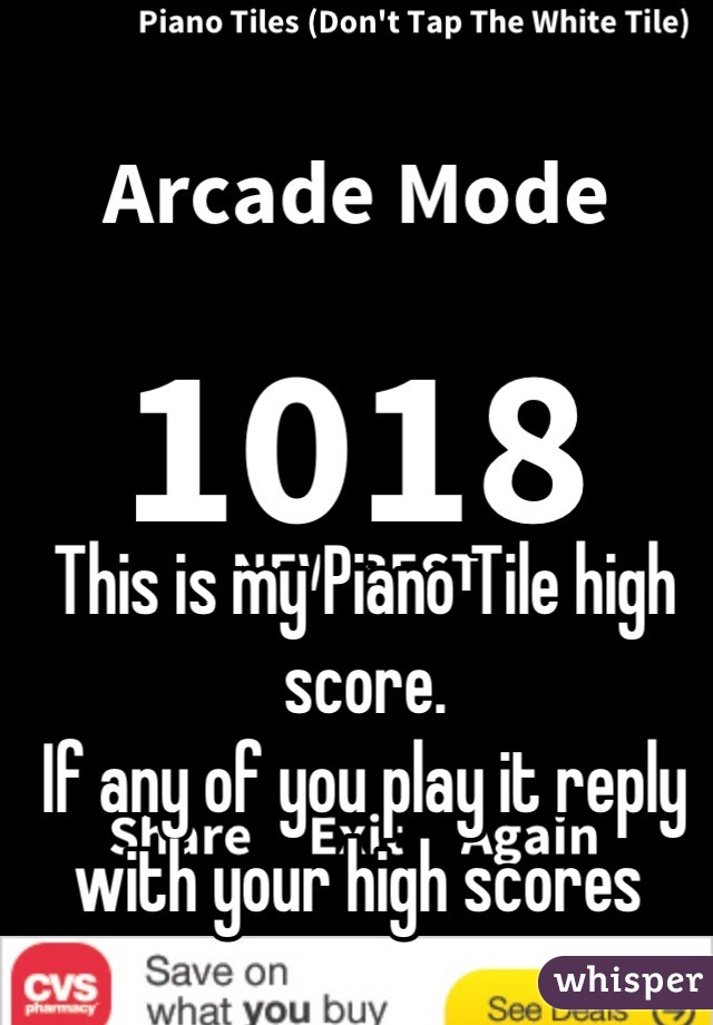 This is my Piano Tile high score.
If any of you play it reply with your high scores 