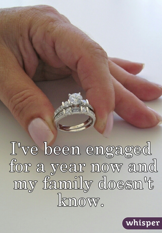 I've been engaged for a year now and my family doesn't know. 
