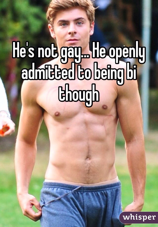 He's not gay... He openly admitted to being bi though