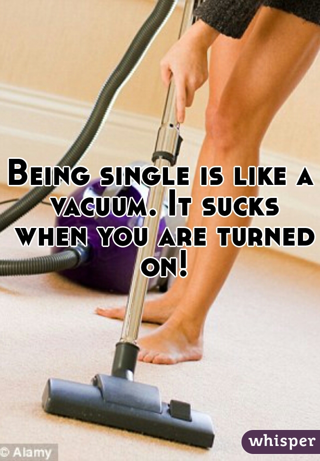 Being single is like a vacuum. It sucks when you are turned on!