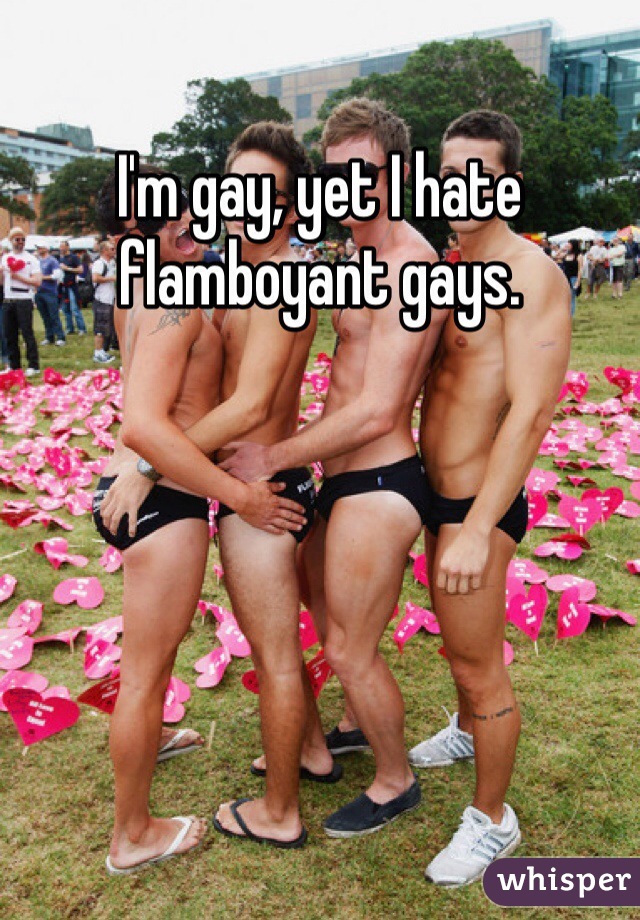 I'm gay, yet I hate flamboyant gays. 