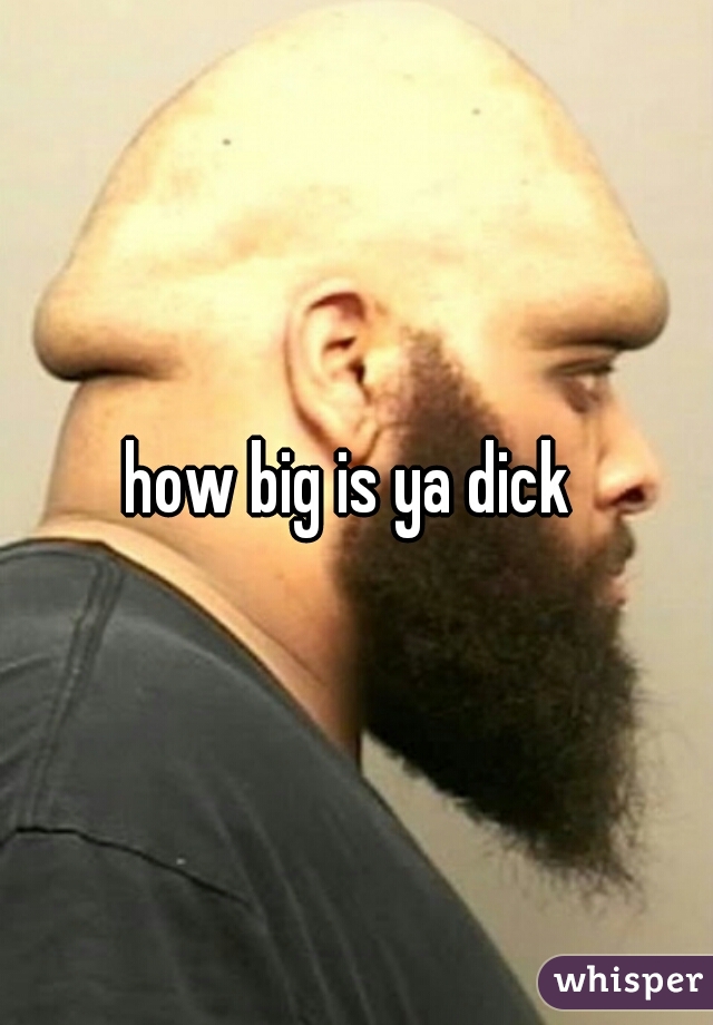 how big is ya dick 
