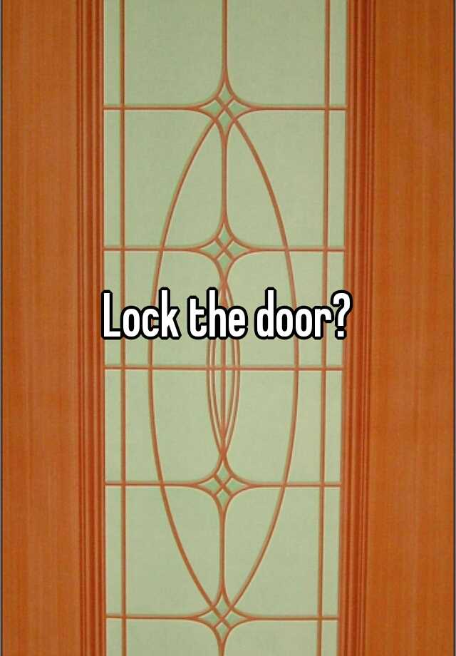 lock-the-door