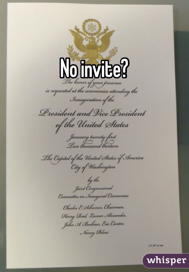 No invite? 