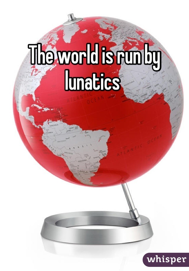 The world is run by lunatics 