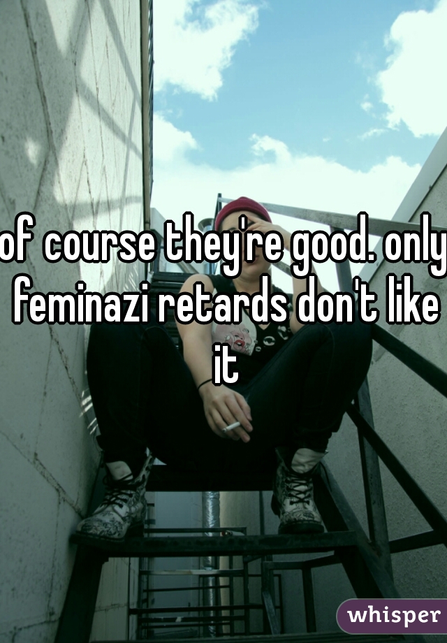 of course they're good. only feminazi retards don't like it