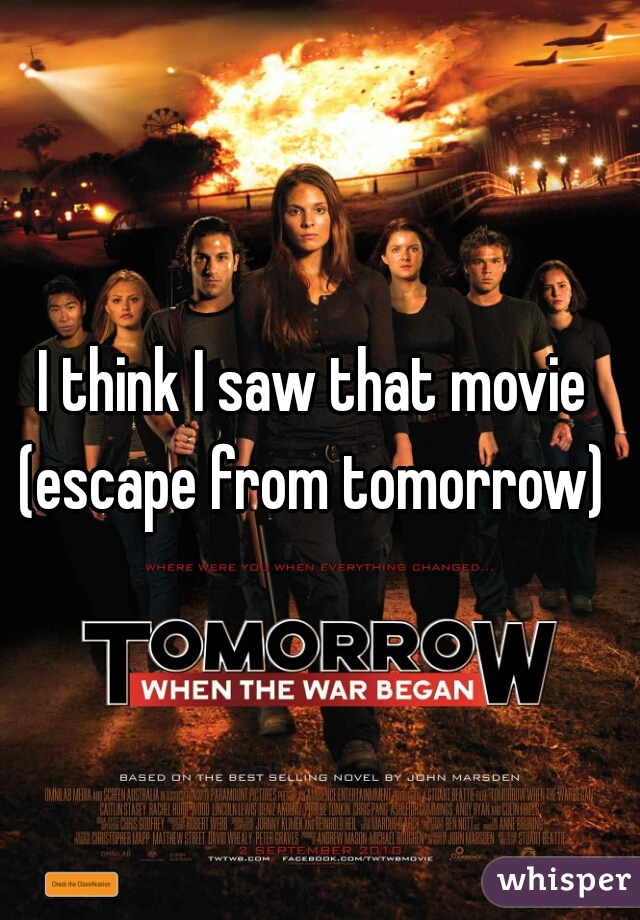 I think I saw that movie 
(escape from tomorrow) 