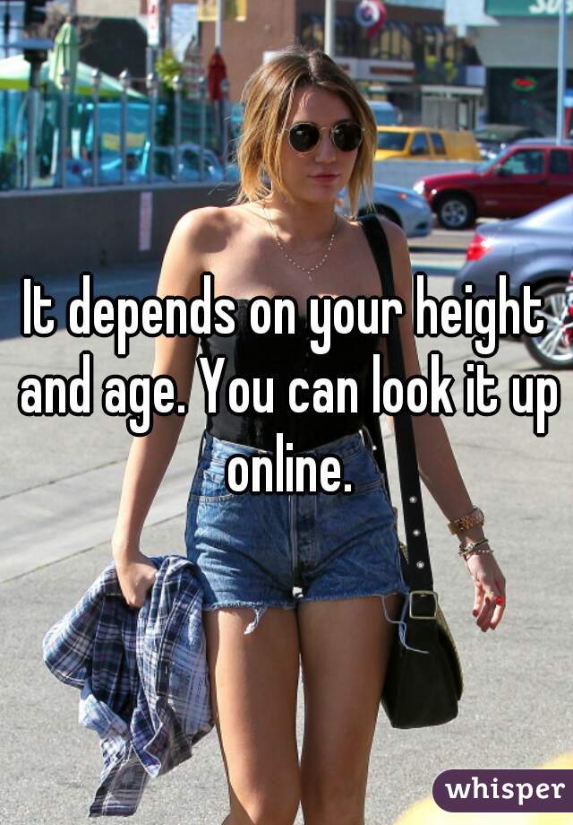 It depends on your height and age. You can look it up online.