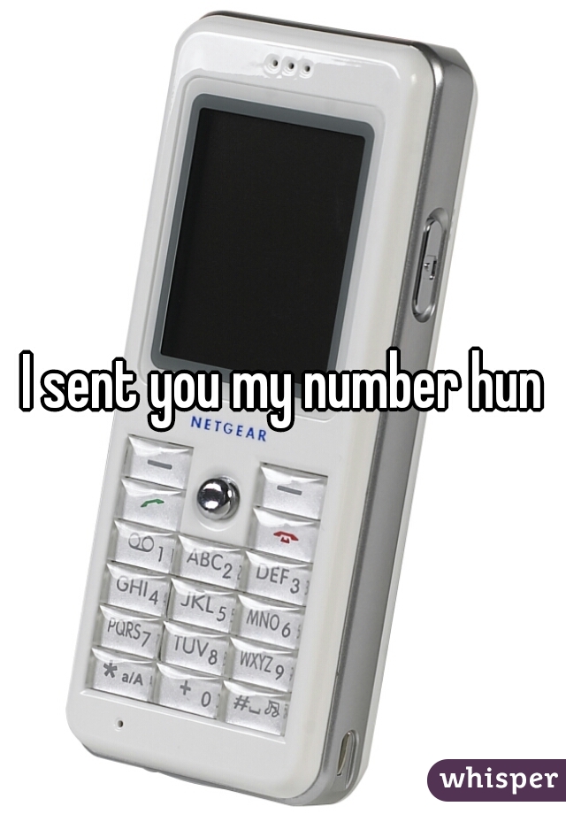 I sent you my number hun
