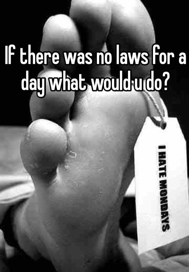 if-there-was-no-laws-for-a-day-what-would-u-do