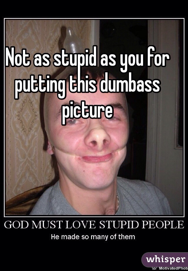 Not as stupid as you for putting this dumbass picture