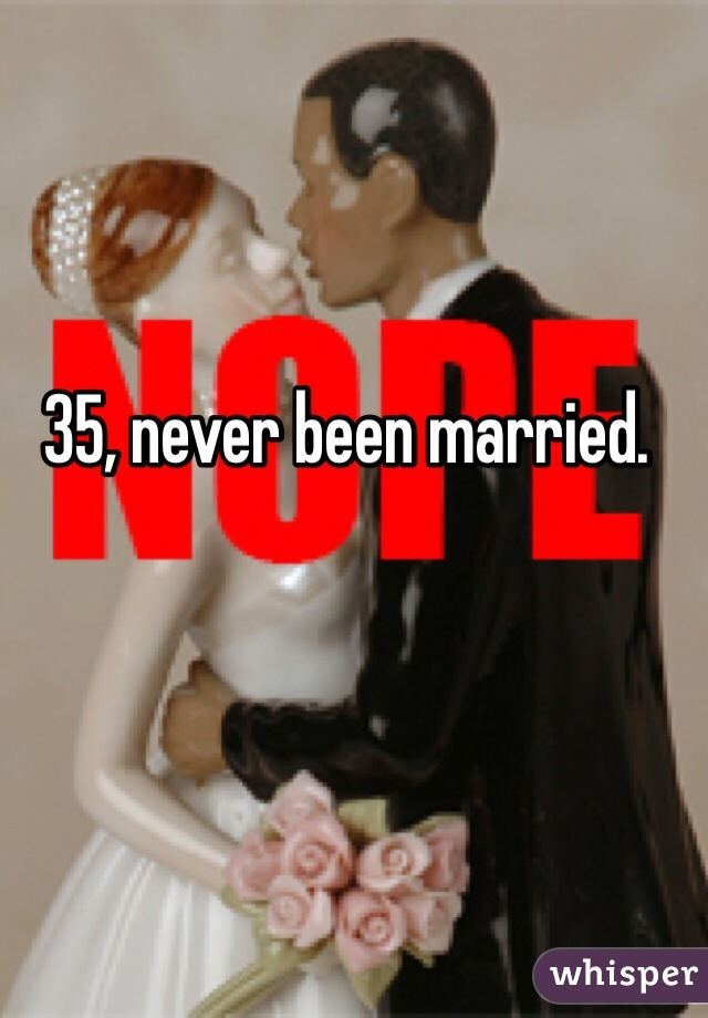 35, never been married.