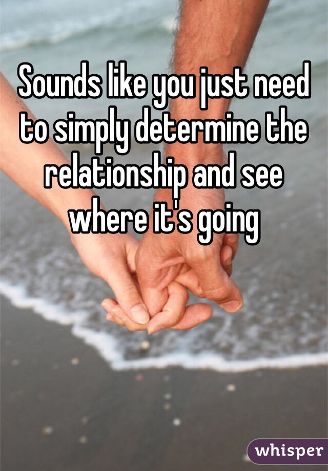 Sounds like you just need to simply determine the relationship and see where it's going 