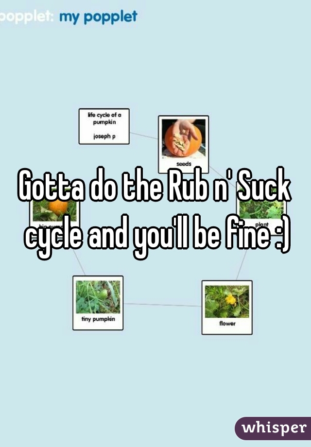 Gotta do the Rub n' Suck cycle and you'll be fine :)