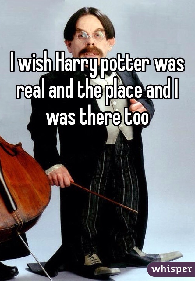 I wish Harry potter was real and the place and I was there too 