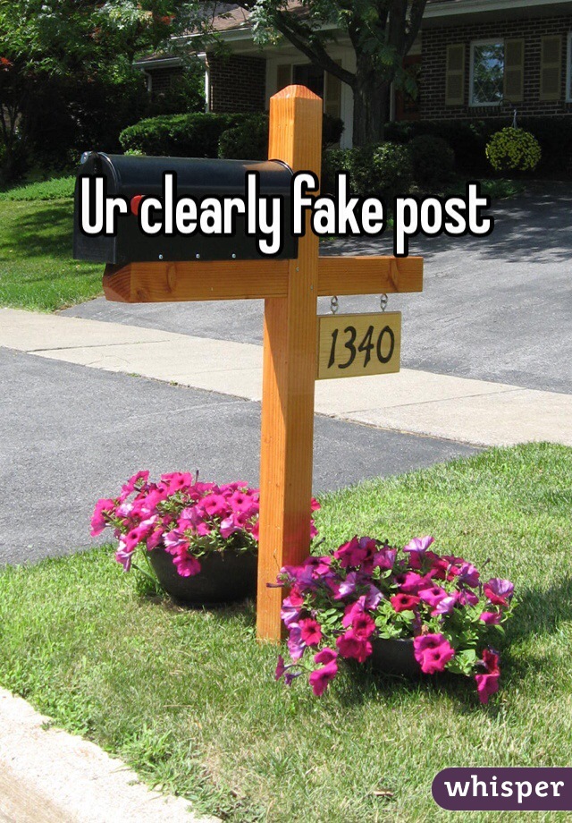 Ur clearly fake post 