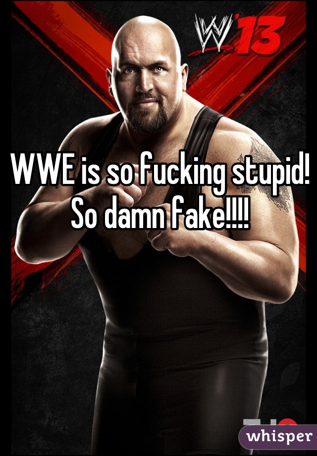 WWE is so fucking stupid! So damn fake!!!!