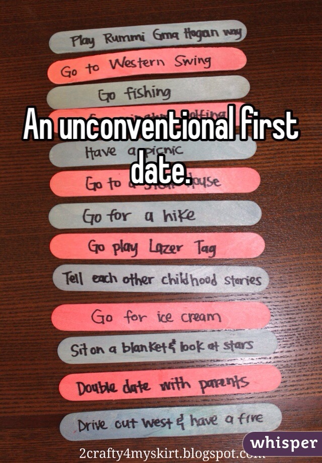 An unconventional first date.