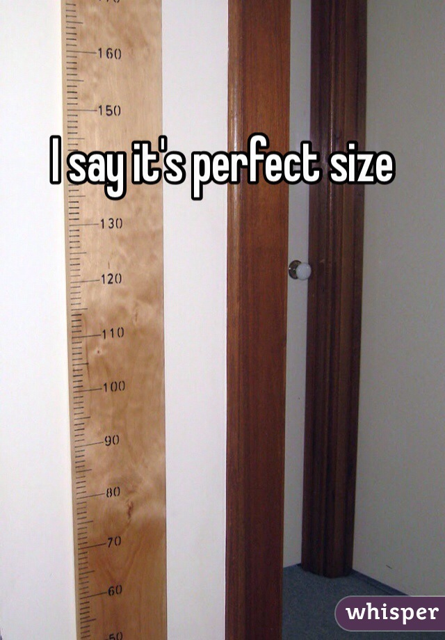 I say it's perfect size