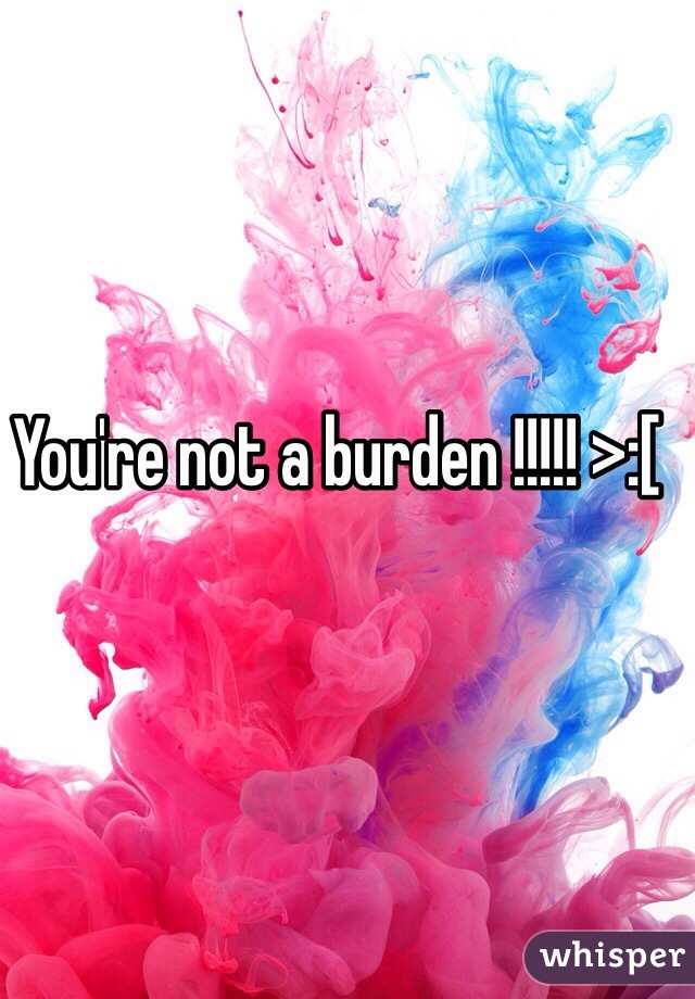 You're not a burden !!!!! >:[