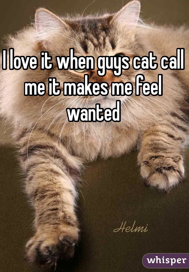 I love it when guys cat call me it makes me feel wanted 